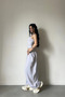 Summer Hijab Extra Loose Super High Waist Gray Black Baggy Oversized Large Size Elastic Cuffs - 4