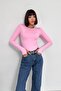 Finger-Through Modal Fabric Long Sleeve Crew Neck Stretchy Women's Bodysuit - 4