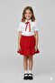 Girl's Ruffled Skirt White Shirt Set October 29 April 23 Performance Outfit School Activity Combination
