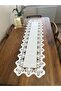 مفرش طاولة أمريكي حديث من قماش النوبوك الأبيض
