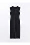 Lcwaikiki Classic Black Crew Neck Dress - 6