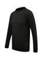 Men's Crew Neck Black Sweater with Pockets, Pique Pattern, Steel Knit, Classic Fit - 5214C - 2