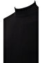Men's Half Fisherman Black Sweater Knitwear Embossed Knit Solid Color Classic Fit - 5240B - 4