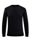 Men's Crew Neck Navy Blue Sweater Knitwear Honeycomb Knit Solid Color Classic Fit - 5243C - 2