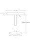 Yivo 3 Piece Adjustable Square Mdf Wood Bar Table Set With 2 Box Style Bar Chairs With Arms, Black - 6