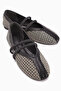 Gwen Women's Black Elastic Detail Ballet Flats - 6