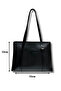 Women's Zippered Black Shoulder and Shoulder Bag - 3