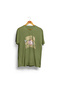 Trust Timing Printed/ Unisex Khaki Green Color T-Shirt / 95% Cotton Premium Quality / Regular Fit