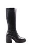 Black Half Fur Inside Genuine Leather Zipper Thermo Sole Women's Boots Tg092172526166413 - 4