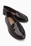 Solina Genuine Leather Black Patent Leather Moccasin Shoes Comfortable Casual Loafer - 3