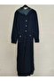 Seasonal, 100% Cotton Denim Woven, Thin, Flowy, Hooded, Ankle Length, Denim Overcoat - 4