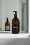 Amber Glass Bottle 500ml Daily Life Collection Hand Soap Bottle with Pump Head Black Label - 3