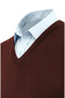 Men's V-Neck Burgundy Sweater Knitwear Solid Color Steel Knit Classic Fit - 5200H - 3