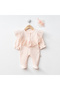 Baby Girl Lace Mevlid Outfit Jumpsuit with Bandana - 2