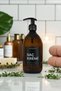 Amber Glass Bottle 500ml Daily Life Collection Conditioner Bottle with Pump Head Black Label - 4