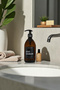 Amber Glass Bottle 500ml Pump Head Black Label Daily Life Collection Liquid Soap Bottle - 7