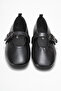 Women's Single Strap Ballerina Shoes Real Leather Rg 8033 Black - 5