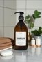 Amber Glass Bottle 500ml Pump Head White Label Daily Life Collection Shampoo Bottle - 4