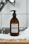 Amber Glass Bottle 500ml Pump Head White Label Daily Life Collection Shampoo Bottle