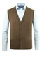 Men's Buttoned Mink Vest Knitwear with Pockets Steel Knit Classic Fit - 5200L