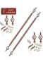 Set of 2 Roman Extendable Window Curtain Rods Metal Single Rods Drapery Rods ROSE GOLD, 200 – 400 cm