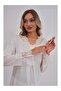 Women's Ecru Special Design Lace Long Sleeve Cotton Maternity Pajama Set - 2