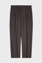 Relaxed Fit Normal Waist Straight Leg Pleated Wool Trousers Men's Pants Em003287 Af17835 U - 5