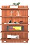 Straights Wall-Mounted Shelf Unit – Brown Finish Wall Storage for Living Room