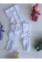 Baby Girl Children's Pantyhose Cotton Bow Ribbed Scented White - 6
