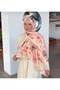Salmon Pink Soft Cotton Shawl.Mena Series