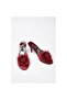 Women's Burgundy Beaded Feather Heeled Lelin Dowry House Slippers Q2.Lk.3Ck.6T.Rlk - 2