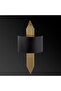 Mızrak Metal Pipe Single Wall Sconce with Tufts, Black Gold Plated, Ambiance Lighting Mizrak-616 - 4