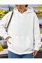White Leopard Bow Back Printed Hooded Kangaroo Pocket Sweatshirt Hodie - 3
