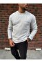 Vertical Striped Ottoman Fabric Pocket Detailed Men's Sweatshirt - 2