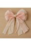Pearl Detailed Powder Pink Bow Hair Clip - 2