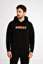Dubai Written Printed Men's Black Hooded Sweatshirt Hoodie