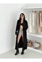Double Pocket Shawl Collar Long Knitwear Fabric Cardigan - 2