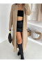 Double Pocket Shawl Collar Long Knitwear Fabric Cardigan - 5