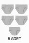 5 Pieces of Cotton Gray Men's Briefs – Breathable, Comfortable Fit