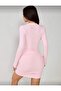 Women's Knitted Fabric Stretchy Mini Dress - 2