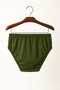 5 Pieces 100% Cotton Khaki Green Men's Briefs – Breathable, Comfortable Fit - 4