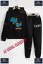 Children's Unisex Printed Hooded Tracksuit Set with the Words "Rawr Doni Kaykayli"