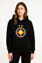Romania Romanya Echipa De Printed Women's Black Hooded Sweatshirt Hoodie