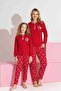 Mother-Daughter Matching Long Sleeve Interlock Family Matching Pajama Set-3198