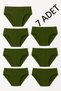 7 Pieces of 100% Cotton Khaki Green Men's Briefs – Breathable, Comfortable Fit