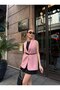 Elegant Oversize Vest with Gold Buckle Belt