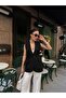 Elegant Oversize Vest with Gold Buckle Belt - 2