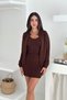 Basic Mini Length Skirt Blouse Cardigan Knitwear Bottom-Top Set Aw25Au0009 - 6