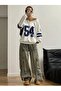 54 Number Printed V-Neck Oversize Sweatshirt - 2