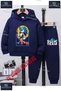 Children's Unisex Printed Hooded Tracksuit Set with the Words "Sonic Gunesli Mavi Kare" Printed on It